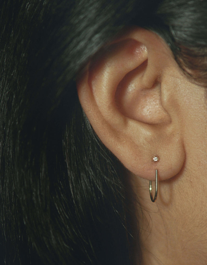 Gem Bend I Earring