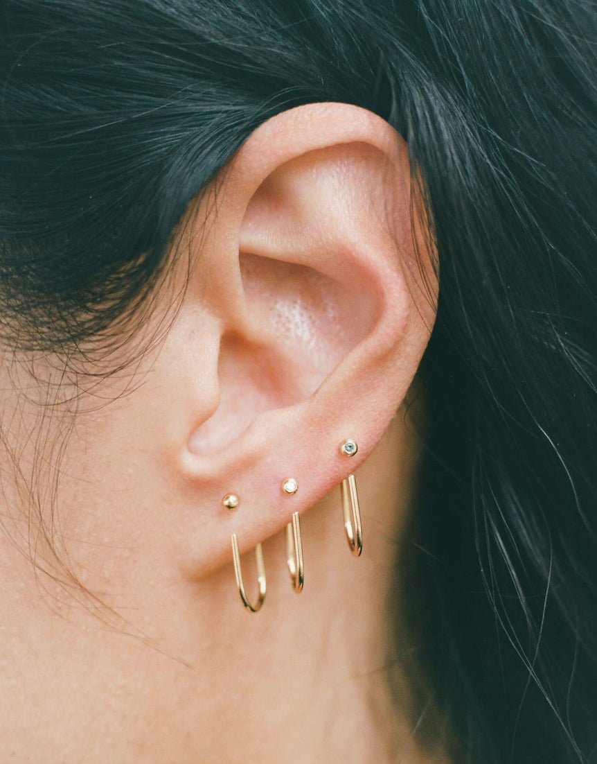 Gem Bend I Earring