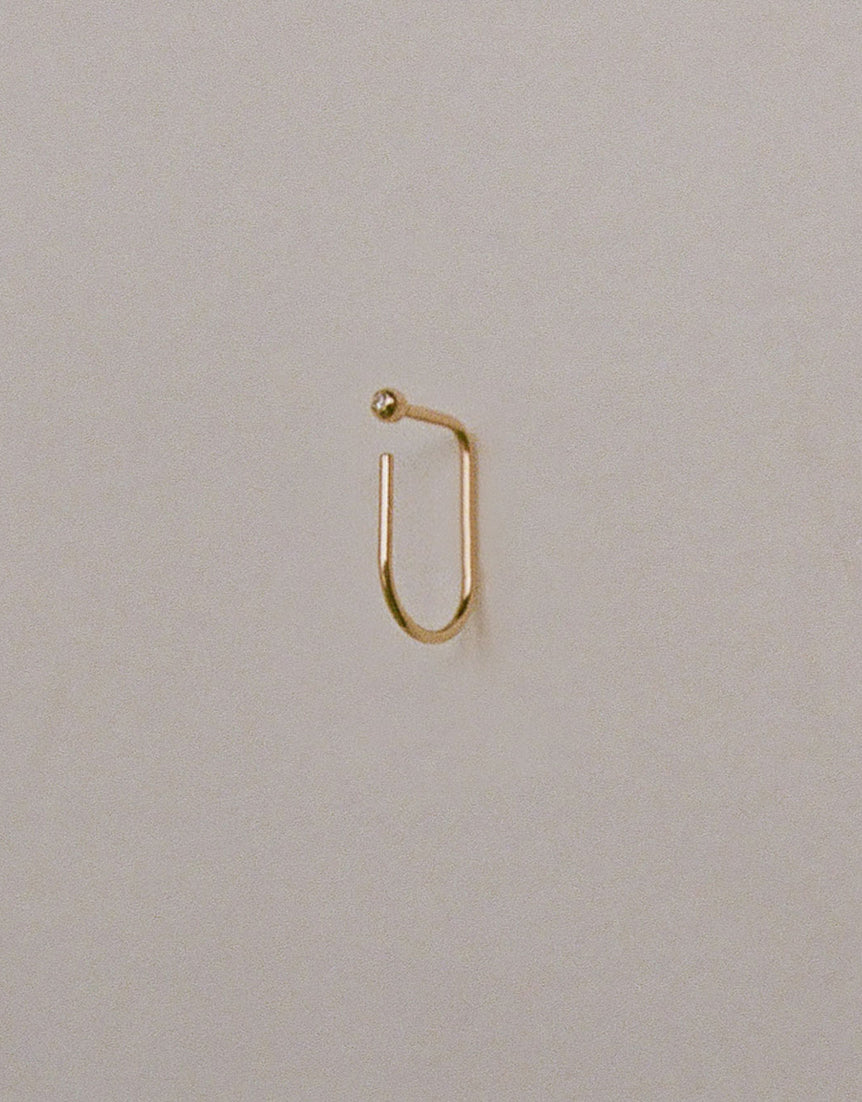 Gem Bend I Earring
