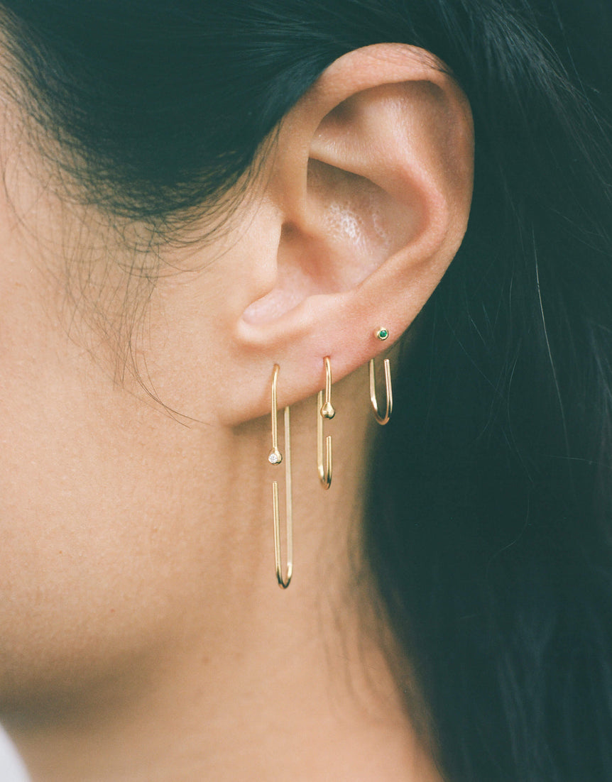 Gem Bend I Earring