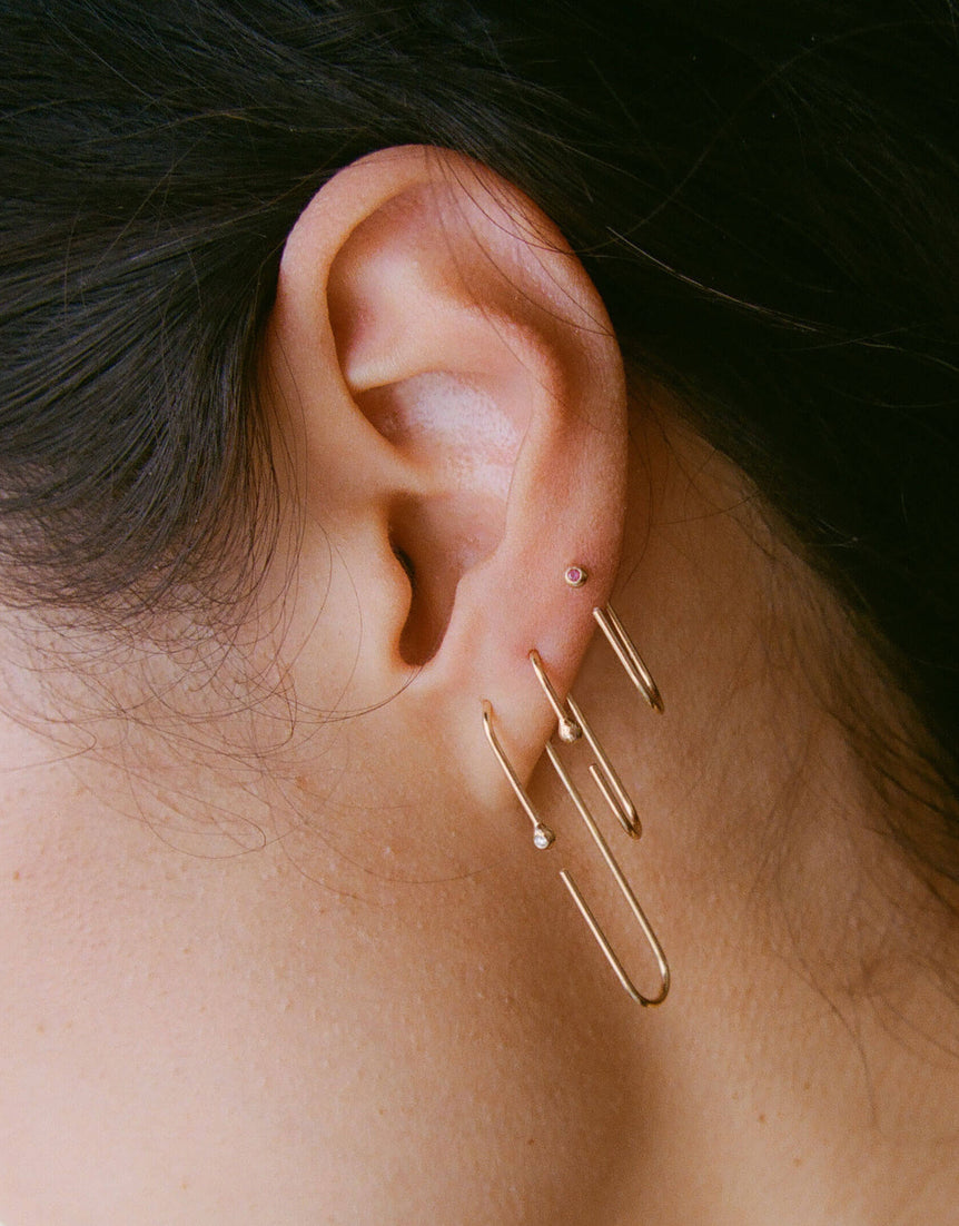 Gem Bend I Earring