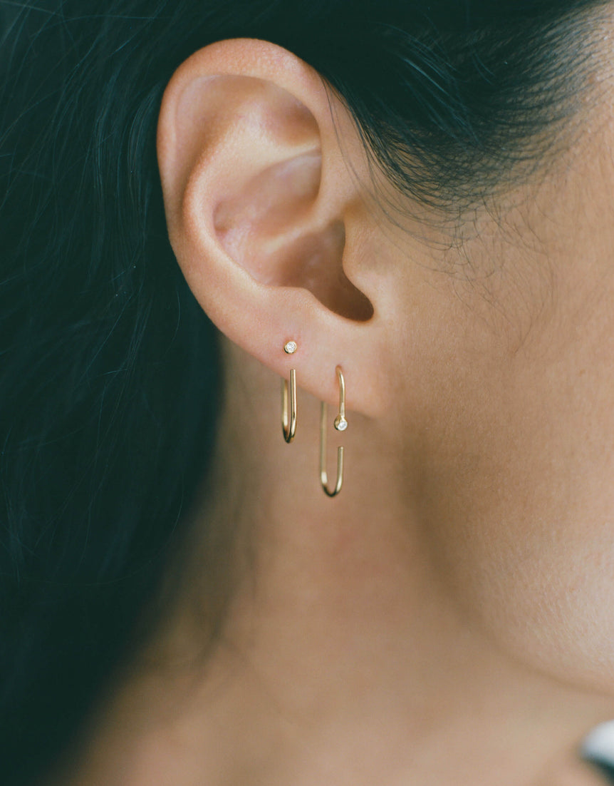 Gem Bend I Earring