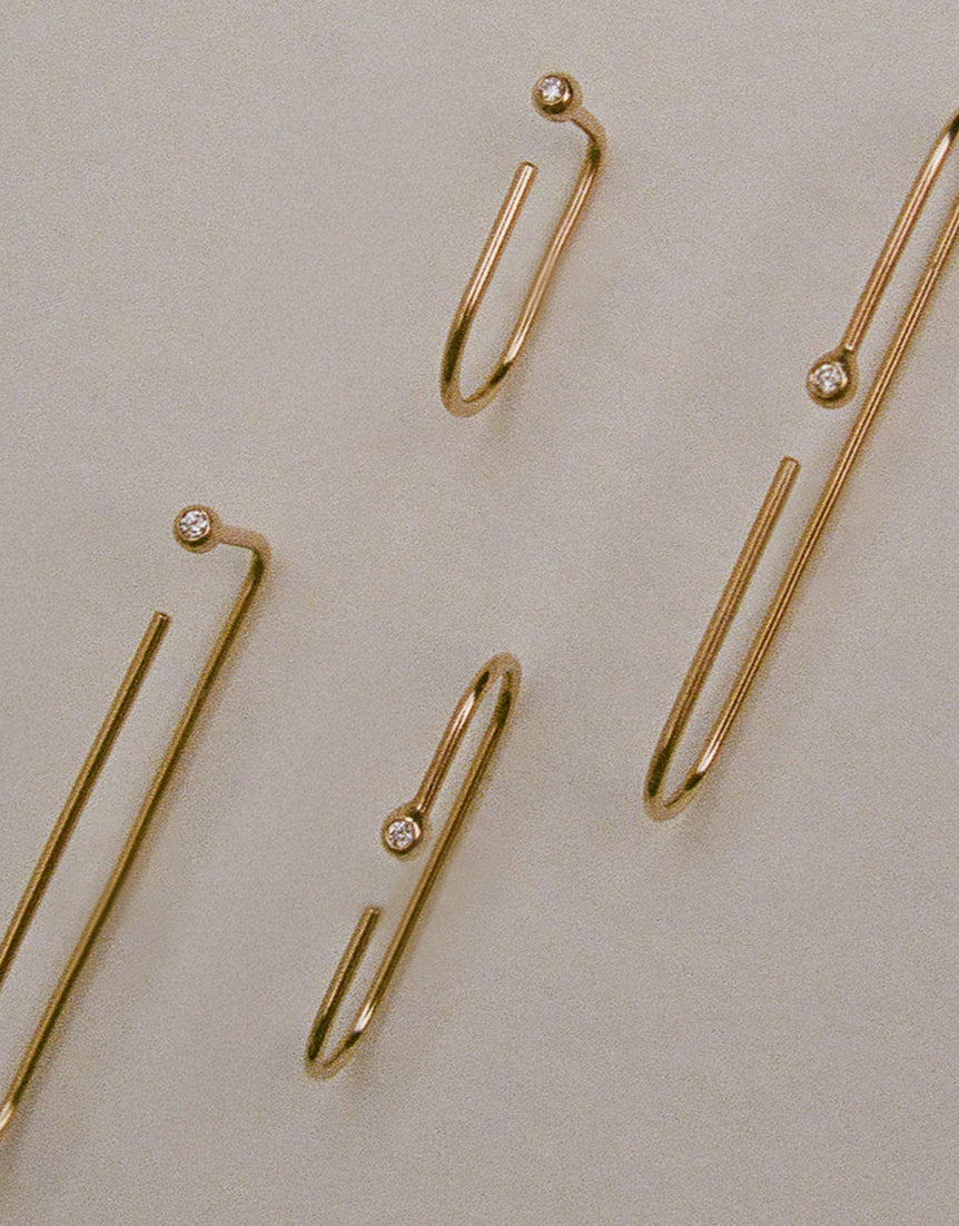 Gem Bend I Earring