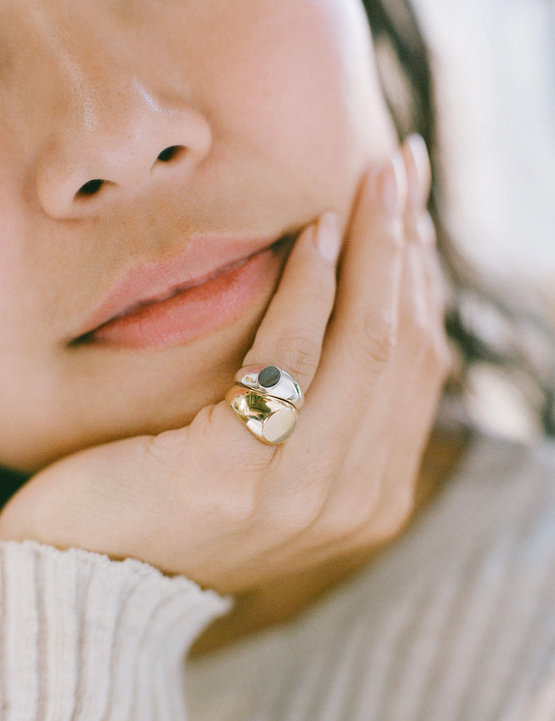 Baby Tilt Signet Ring
