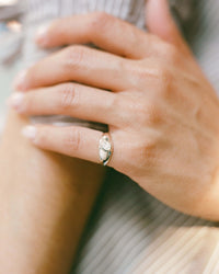 Baby Tilt Signet Ring with Diamond