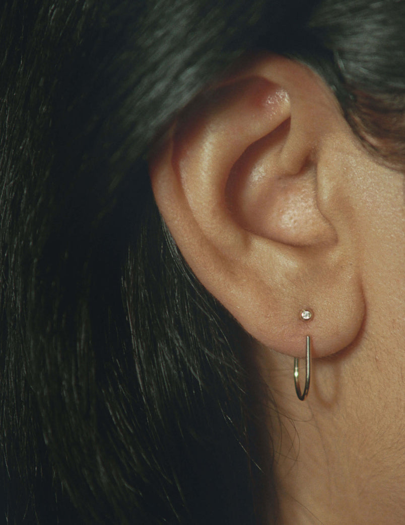 Gem Bend I Earring