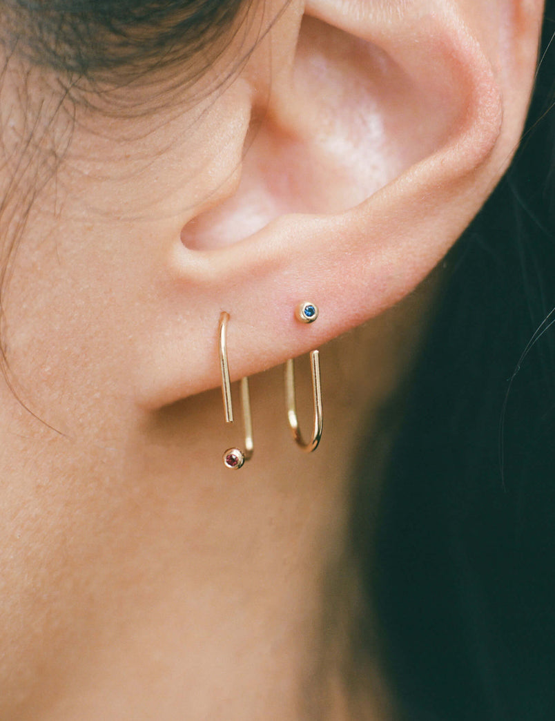 Gem Bend I Earring