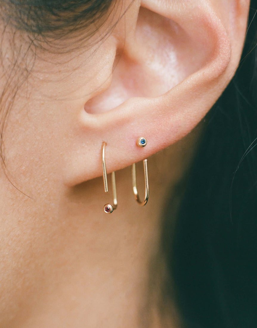 Gem Bend I Earring