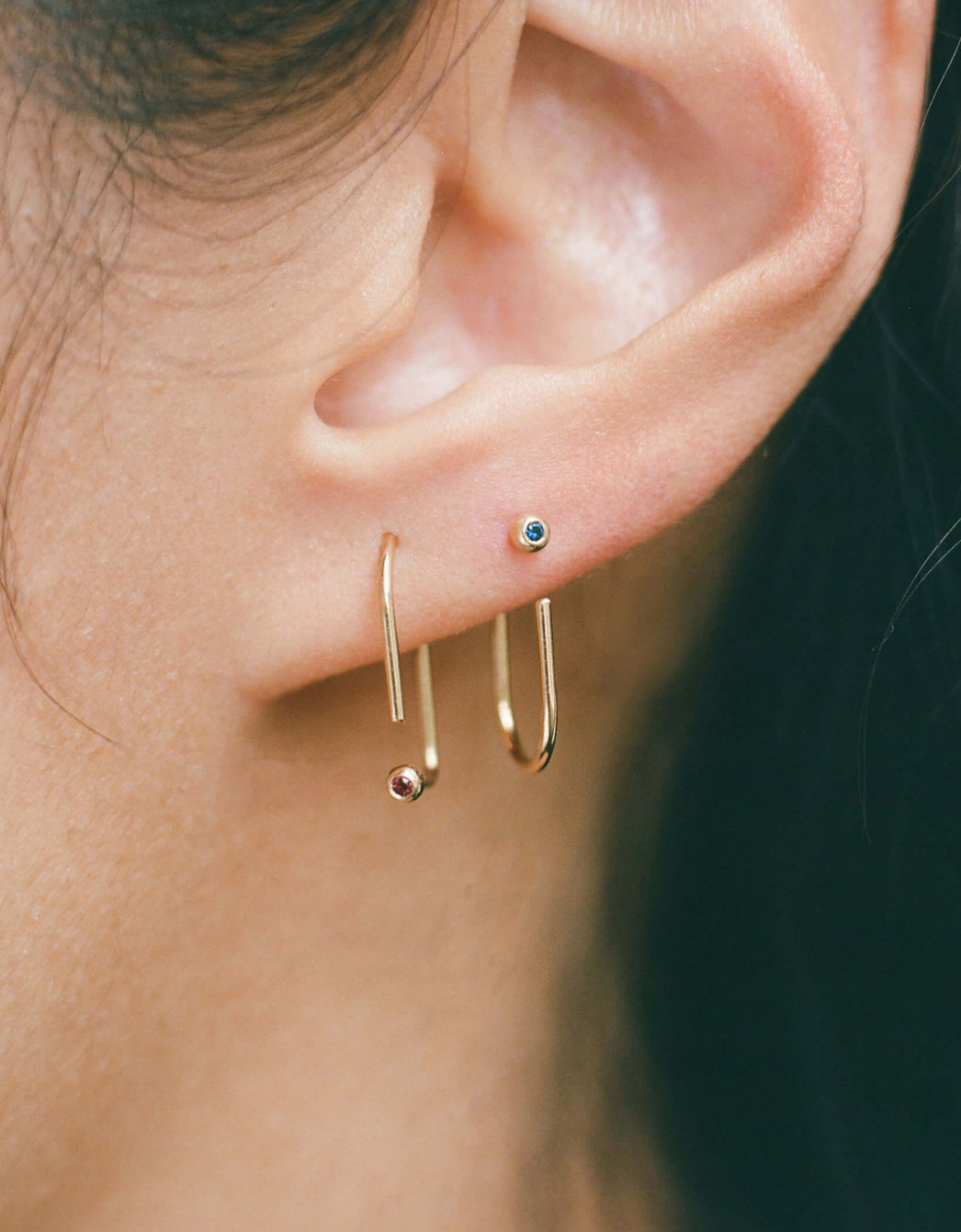 Gem Bend I Earring