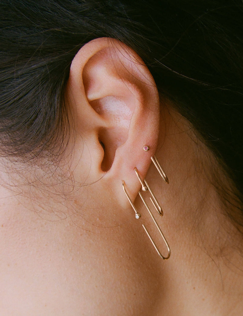 Gem Bend I Earring