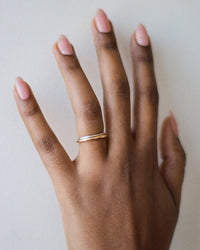 Mixed Metal Column Stack Ring, Gold with Silver