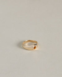 Baby Tilt Signet Ring with Citrine