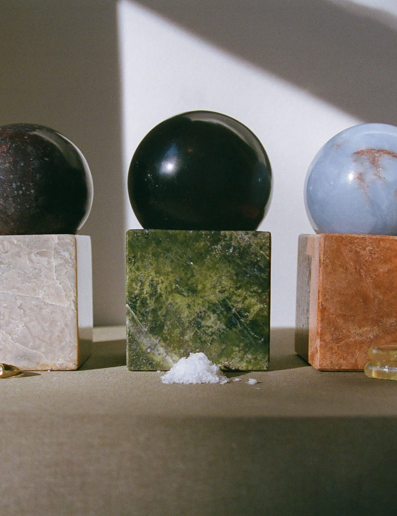 Stone Vessel, Black Onyx + Green Serpentine