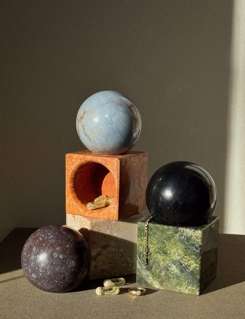 Stone Vessel, Black Onyx + Green Serpentine