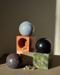 Stone Vessel, Black Onyx + Green Serpentine