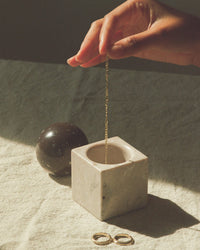 Stone Vessel, Burgundy Soapstone + Cream Soapstone