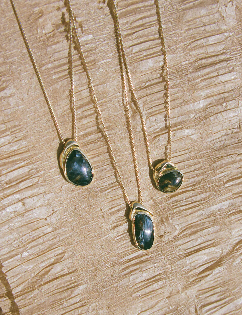 Pietersite Pendant Necklace — 01