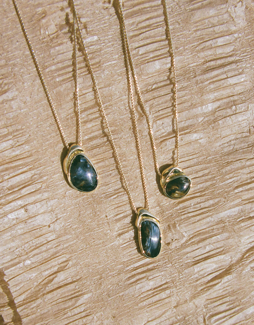 Pietersite Pendant Necklace — 01