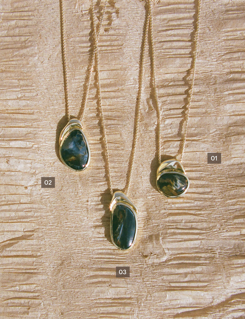 Pietersite Pendant Necklace — 01