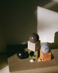 Stone Vessel, Black Onyx + Green Jade